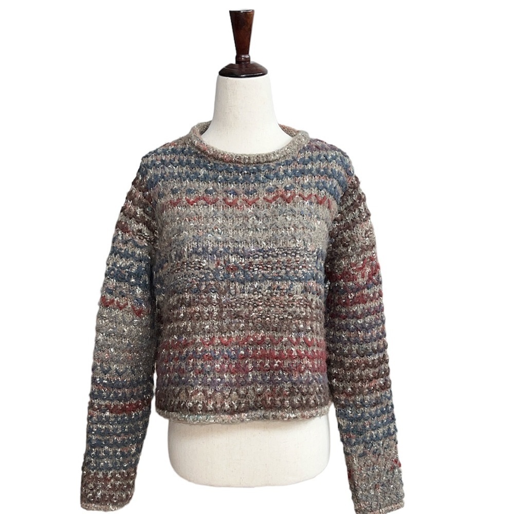 Zara Knit Neutral Cropped Sweater